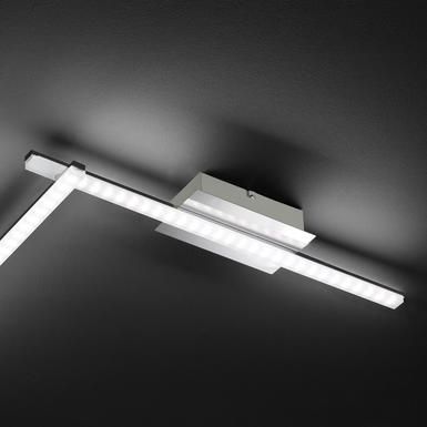 Plafonnier 2 lampes led Wofi Clay Chrome Métal 9163.02.01.0000