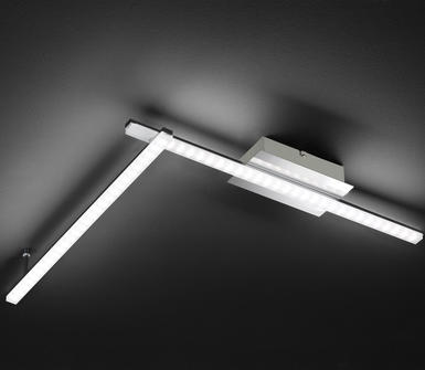 Plafonnier 2 lampes led Wofi Clay Chrome Métal 9163.02.01.0000