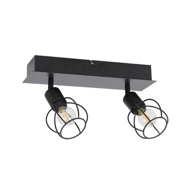 Plafonnier 2 lumières design Corep Owen Noir Métal 656108