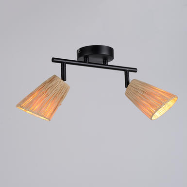 Plafonnier 2 lumières design Corep Playa Noir Métal 656114