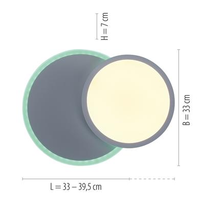 Plafonnier 2 lumières led Leuchten Direkt Arenda Blanc Métal 11662-16