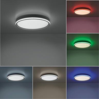 Plafonnier 2 lumières led Leuchten Direkt Galactica Blanc Métal 15555-16