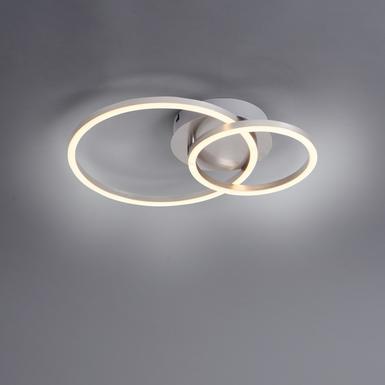 Plafonnier 2 lumières led Leuchten Direkt Ivanka Gris Métal 14021-55