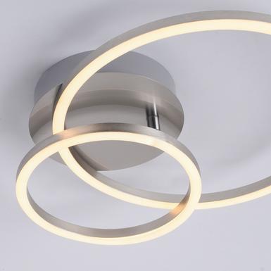 Plafonnier 2 lumières led Leuchten Direkt Ivanka Gris Métal 14021-55