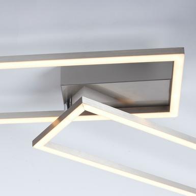 Plafonnier 2 lumières led Leuchten Direkt Iven Gris Métal 14022-55