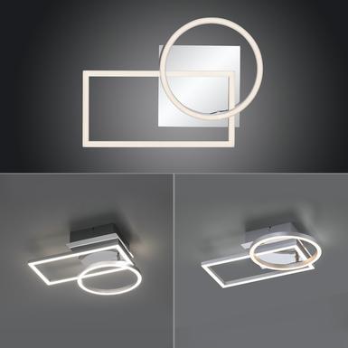 Plafonnier 2 lumières led Leuchten Direkt Iven Gris Métal 14031-55