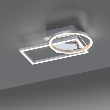 Plafonnier 2 lumières led Leuchten Direkt Iven Gris Métal 14031-55