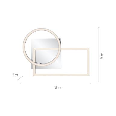 Plafonnier 2 lumières led Leuchten Direkt Iven Gris Métal 14031-55