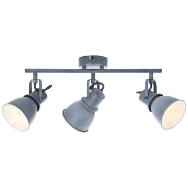 Plafonnier 3 lampes Brilliant Bogart Gris Métal 76316/70