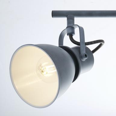 Plafonnier 3 lampes Brilliant Bogart Gris Métal 76316/70