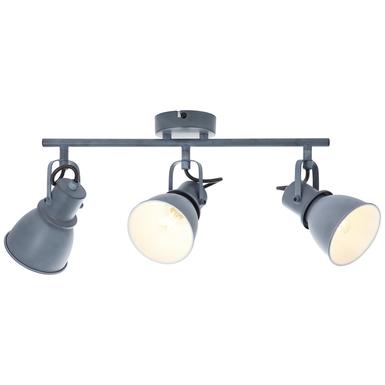 Plafonnier 3 lampes Brilliant Bogart Gris Métal 76316/70