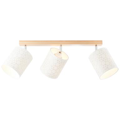 Plafonnier 3 lampes design Brilliant Galance Beige Bois 86730/75