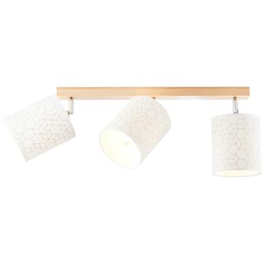 Plafonnier 3 lampes design Brilliant Galance Beige Bois 86730/75