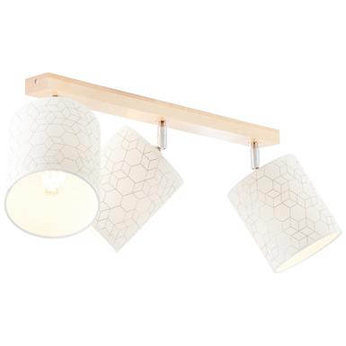 Plafonnier 3 lampes design Brilliant Galance Beige Bois 86730/75