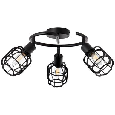 Plafonnier 3 lampes design Brilliant Spacid Noir Métal 48133/76