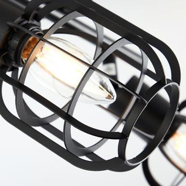 Plafonnier 3 lampes design Brilliant Spacid Noir Métal 48133/76