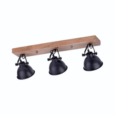 Plafonnier 3 lampes design Leuchten Direkt Samia Noir Métal 11983-18