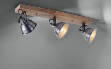 Plafonnier 3 lampes design Leuchten Direkt Samia Gris Métal 11983-77