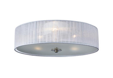 Plafonnier 3 lampes design Markslöjd Byske Blanc Tissu 104883