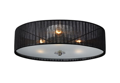 Plafonnier 3 lampes design Markslöjd Byske Noir Tissu 104884