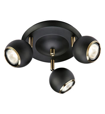 Plafonnier 3 lampes design Markslöjd Coco Noir Métal 106876