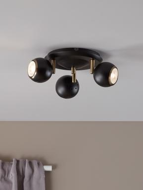 Plafonnier 3 lampes design Markslöjd Coco Noir Métal 106876