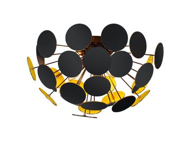 Plafonnier 3 lampes design Trio Discalgo Noir Métal 609900332