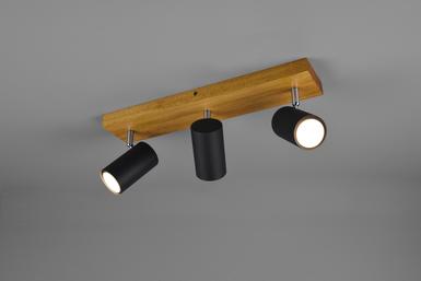 Plafonnier 3 lampes design Trio Marley Noir Métal 812400332