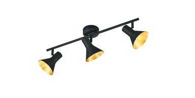 Plafonnier 3 lampes design Trio Nina Noir Métal R80163002