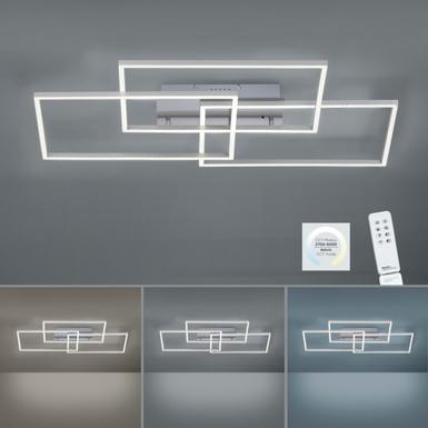 Plafonnier 3 lampes led Leuchten Direkt Iven Gris Métal 14150-55