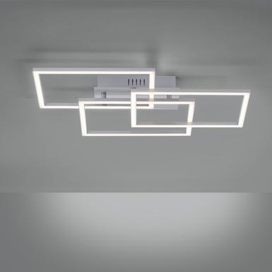 Plafonnier 3 lampes led Leuchten Direkt Iven Gris Acier inoxydable 14790-55