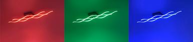 Plafonnier 3 lampes led Leuchten Direkt Lolasmart-Wave Gris Aluminium 16266-55