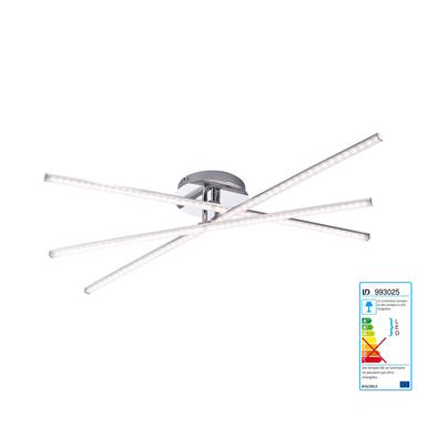 Plafonnier 3 lampes led Leuchten Direkt Simon Gris métallique Métal 11274-55