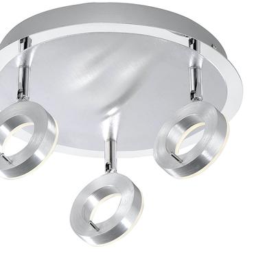 Plafonnier 3 lampes led Neuhaus Sileda Gris Métal 6788-96