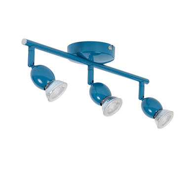Plafonnier 3 lumières design Corep Mely Bleu Métal 656752