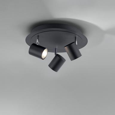 Plafonnier 3 lumières led Leuchten Direkt Tarik Gris anthracite Métal 11943-13