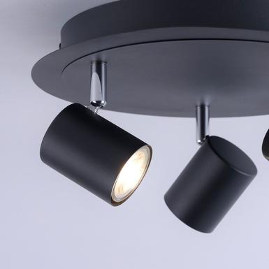 Plafonnier 3 lumières led Leuchten Direkt Tarik Gris anthracite Métal 11943-13