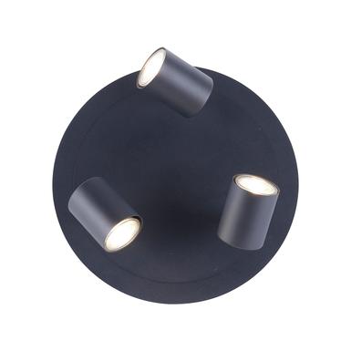 Plafonnier 3 lumières led Leuchten Direkt Tarik Gris anthracite Métal 11943-13