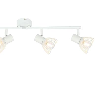 Plafonnier 4 lampes Brilliant Elhi Blanc Métal 71932/05