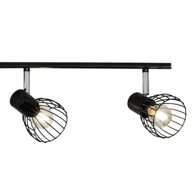 Plafonnier 4 lampes design Brilliant Blacky Noir Métal 62132/06