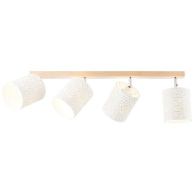 Plafonnier 4 lampes design Brilliant Galance Beige Bois 86731/75