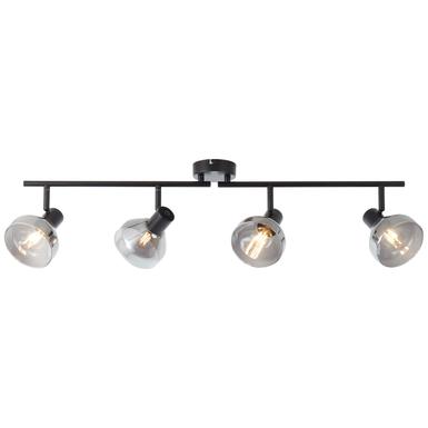 Plafonnier 4 lampes design Brilliant Reflekt Noir Verre 82732/06