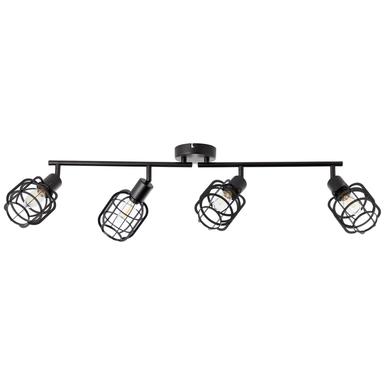 Plafonnier 4 lampes design Brilliant Spacid Noir Métal 48131/76
