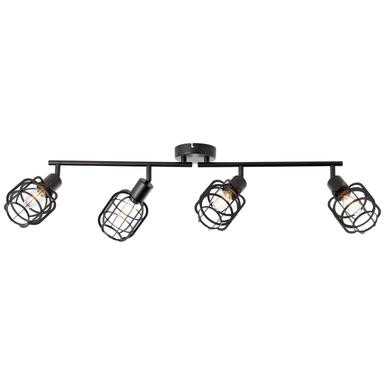 Plafonnier 4 lampes design Brilliant Spacid Noir Métal 48131/76