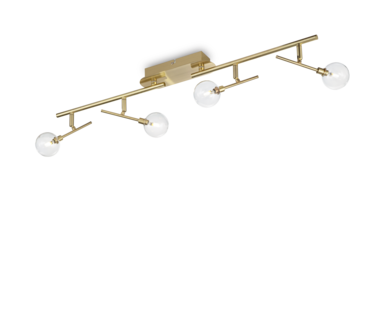 Plafonnier 4 lampes design Ideal lux Maracas Laiton Métal 200354