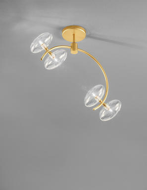 Plafonnier 4 lampes design Metal Lux Dolce Or Métal 261.304.01