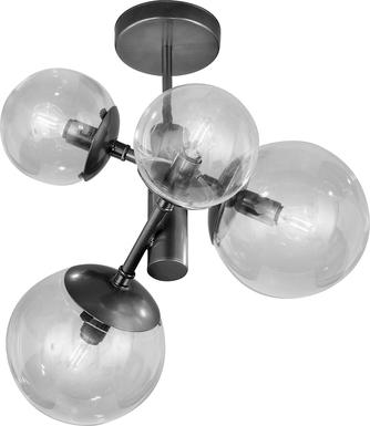 Plafonnier 4 lampes design Metal Lux Global Noir Métal 262.350.03