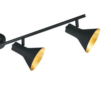 Plafonnier 4 lampes design Trio Nina Noir Métal R80164002