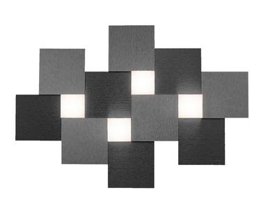 Plafonnier 4 lampes led Grossmann Créo Noir brillant Aluminium 74-770-045