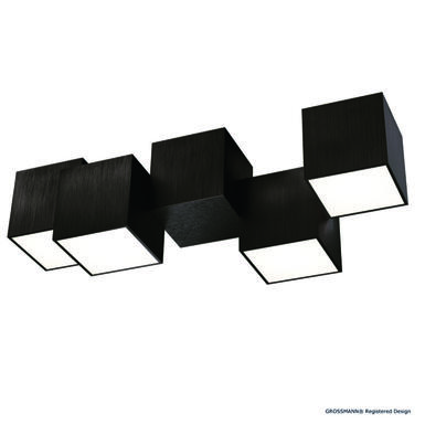 Plafonnier 4 lampes led Grossmann Rocks Noir Aluminium 74-853-046